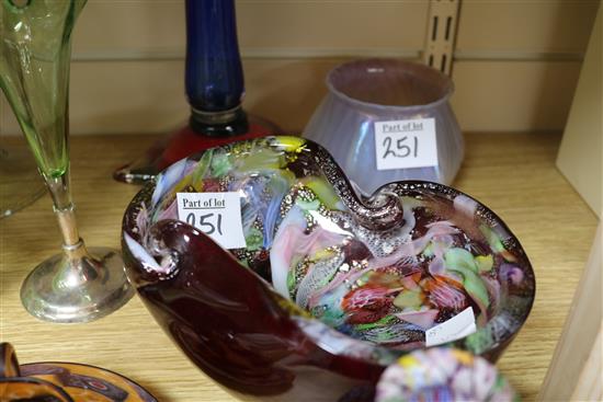 A group of Millefiori and other art glass